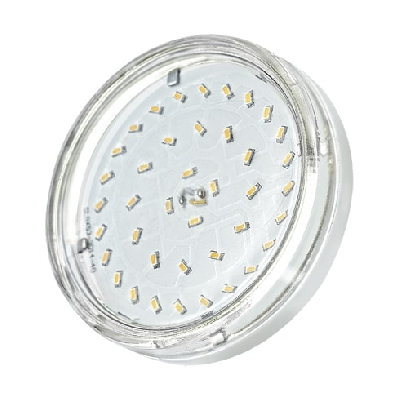 Лампа светодиодная LED 6Вт GX53 510Лм теплый прозрачная ECO