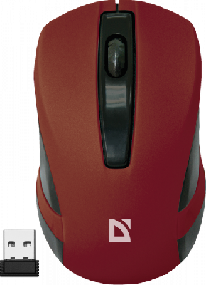 Мышь беспроводная MM-605 1200 dpi, 3 кнопки, красный