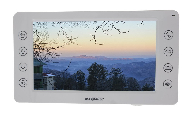 Видеодомофон цветной 4-x проводный, 7 LCD TFT, подключение 2-х вызывных панелей и 2-х видеокамер,белый