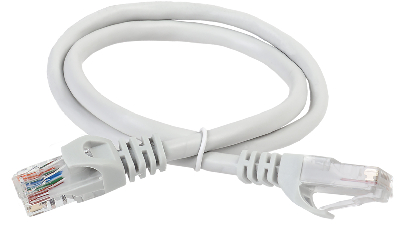 Патч-корд (коммутационный шнур) ITK категория 5Е UTP 0.5м серый
