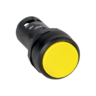 Кнопка SW2C-11 желтая б/п 1з+1р IP54