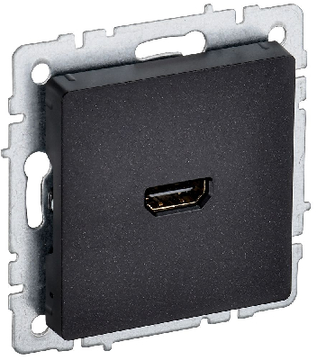 BRITE Розетка HDMI РHDMI-0-БрЧ черный