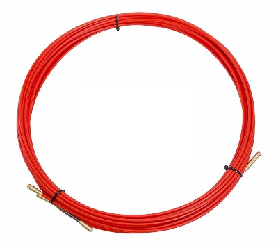 Протяжка кабельная (мини УЗК в бухте), стеклопруток, d=3.5 мм 15 м красная