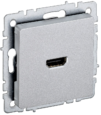 BRITE Розетка HDMI РHDMI-0-БрА алюминий