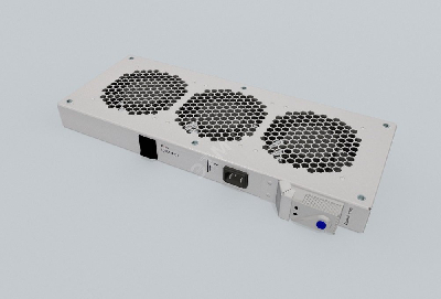 Модуль вентиляторный 19, 3 вентилятора с          терморегулятором, серый