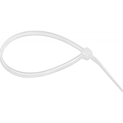 Хомут-стяжка кабельная нейлоновая 200x3,6 мм, белая, упаковка 100 шт, REXANT