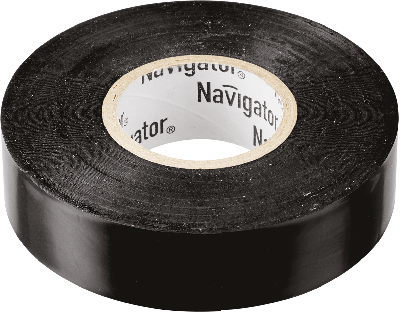 Изолента ПВХ черная 19мм 20м Navigator NIT-A19-20/BL