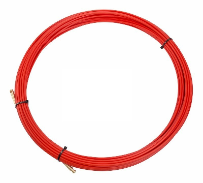Протяжка кабельная (мини УЗК в бухте), стеклопруток, d=3.5 мм 20 м красная