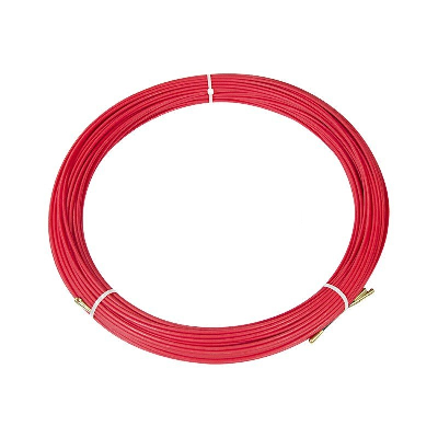 Протяжка кабельная (мини УЗК в бухте), стеклопруток, d=3,5 мм 50 м, красная, REXANT