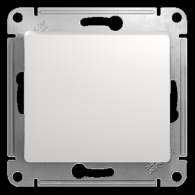 Выключатель одноклавишный, в рамку, белый схема 1