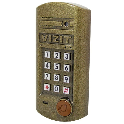 Блок вызова для совместной работы с блоками       управления домофоном СЕРИЙ 300 или 400 кроме      БУД-420М. Встроенный считыватель ключей VIZIT-RF2 (RFID-125 kHz брелок EM-Marin). Подсветка         клавиатуры. Рекомендуется использовать совмес