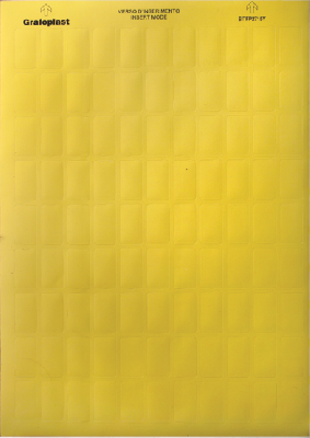 Табличка маркировочная полиэстер 10х20мм. желтая