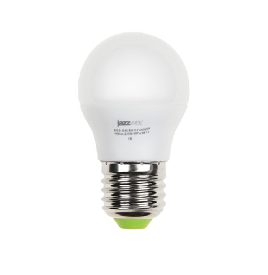 Лампа светодиодная LED 5Вт E27 400Лм теплый матовая шар 230V/50Hz ECO