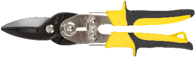 Ножницы по металлу усиленные CrV Профи, прорезиненные ручки, прямые 270 мм