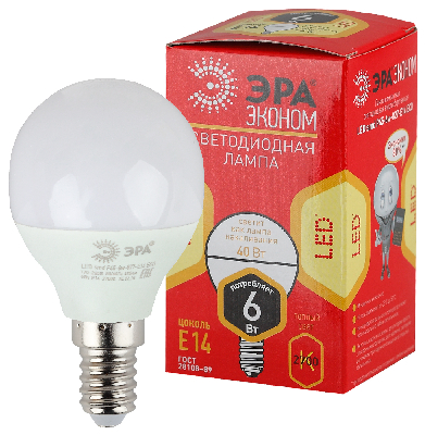 Лампа светодиодная RED LINE LED P45-6W-827-E14 R Е14 / E14 6 Вт теплый белый свет