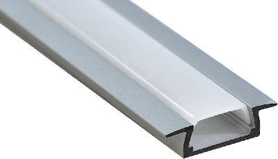Профиль встраиваемый алюминиевый 2м матовый экран 2 заглушки для светодиодных лент