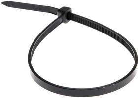 Хомут-стяжка кабельная нейлоновая 200x3,6 мм, черная, упаковка 100 шт, REXANT